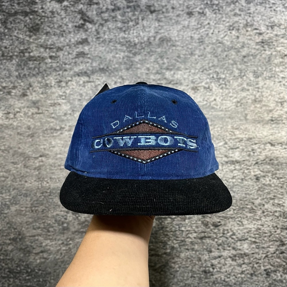 NEW Vintage 90s Dallas Cowboys Starter Snapback Hat Corduroy Embroidered Logo